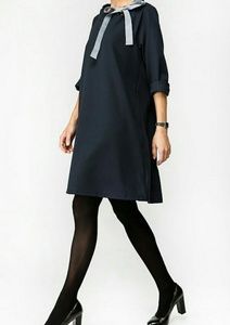 LeMuse Deep Blue French Dress sz Sm